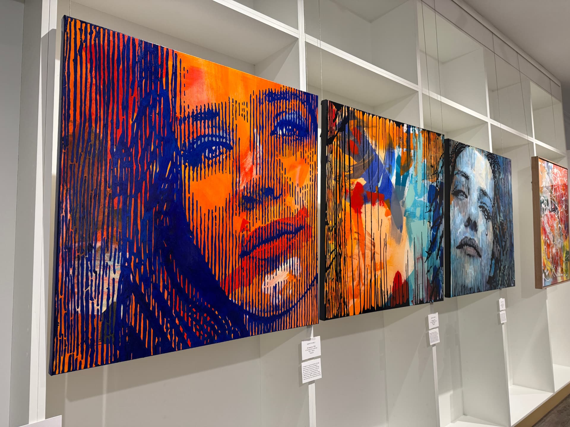 Mary Di Carlo paintings displayed in the gallery